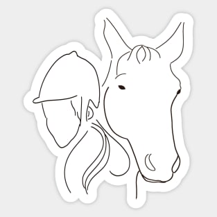 Horse and girl Sticker